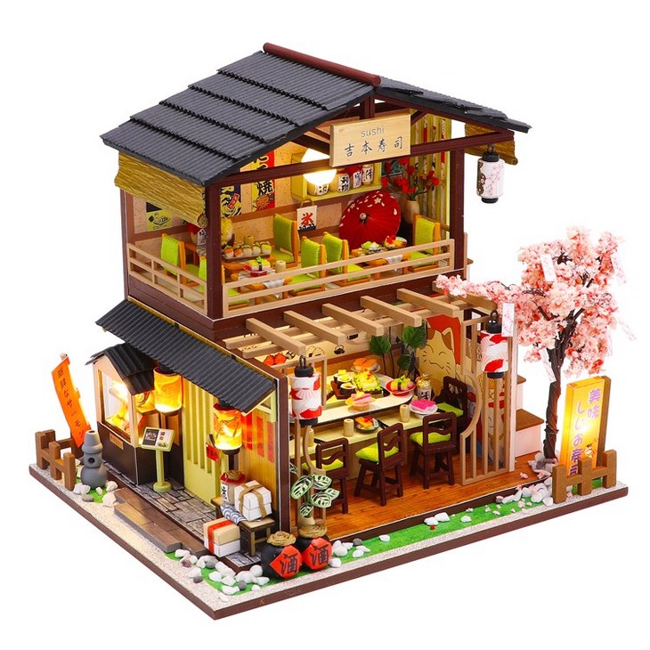 신상품 핸즈크라프트 diy 미니어처 하우스 미니어처 만들기 스시하우스