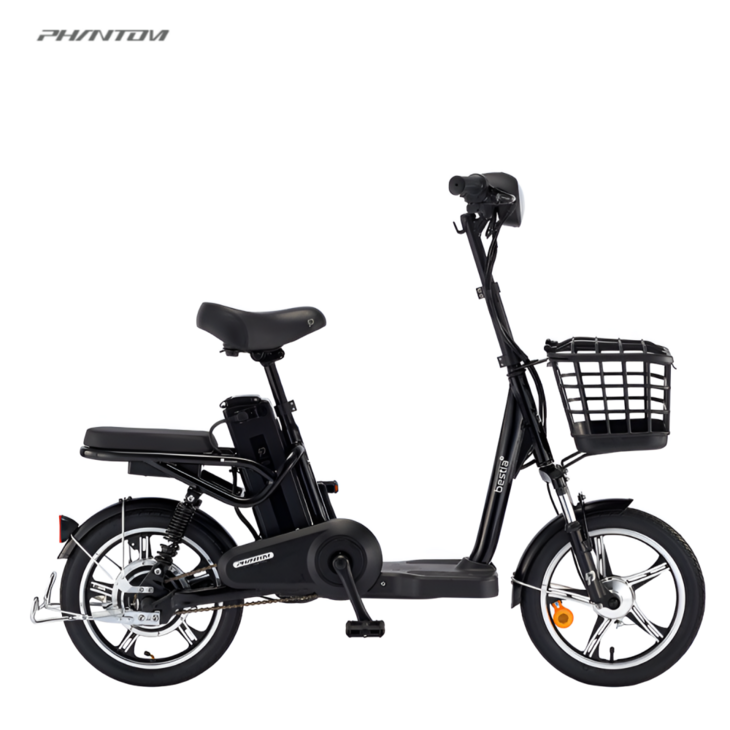 삼천리 2026 16 팬텀 베스티아 플러스 전기자전거 스쿠터형 바구니 시티형 여성용 완조립, 블랙, 알루미늄