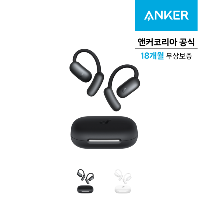 앤커 사운드코어 에어로핏2 블루투스 이어폰, 블랙, A3874