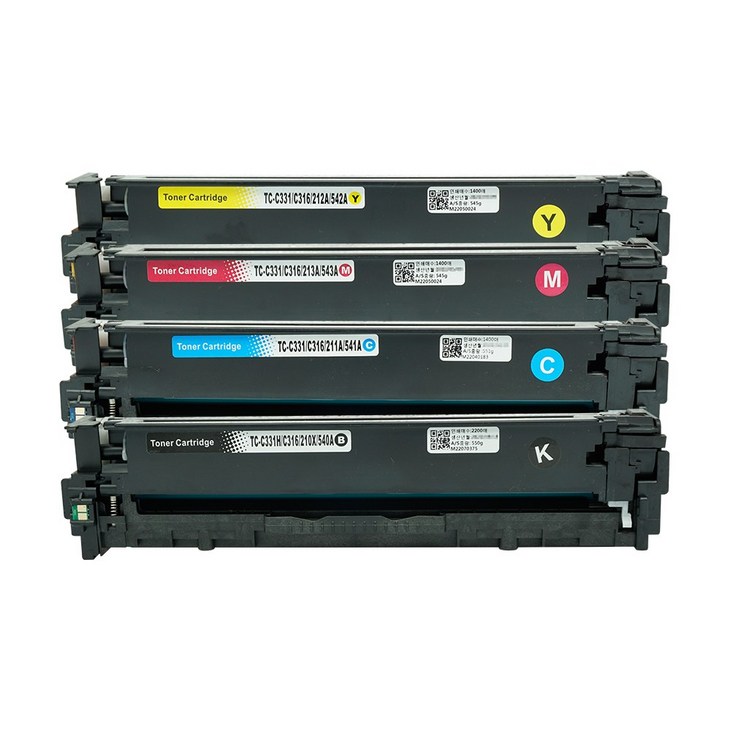 HP 125A CB540A 호환 재생토너 CM1312NFI CP1518NI CP1515N CP1510N CP1518NI CP1215 CP1515 선택, 1개, 노랑