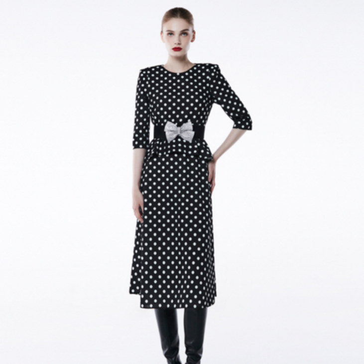 제시뉴욕 23fw 도트 원피스 DD8HSOQ170S블랙