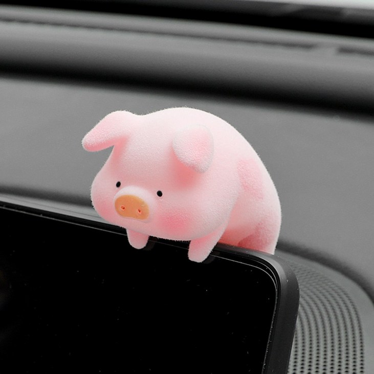 귀여운 돼지 캐릭터 차량용 대시보드 네비게이션 악세사리 장식품 피규어 차량 인테리어