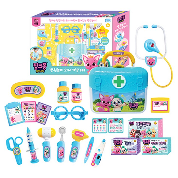 아이윌컴퍼니 핑크퐁 원더스타 병원놀이 의사가방 세트