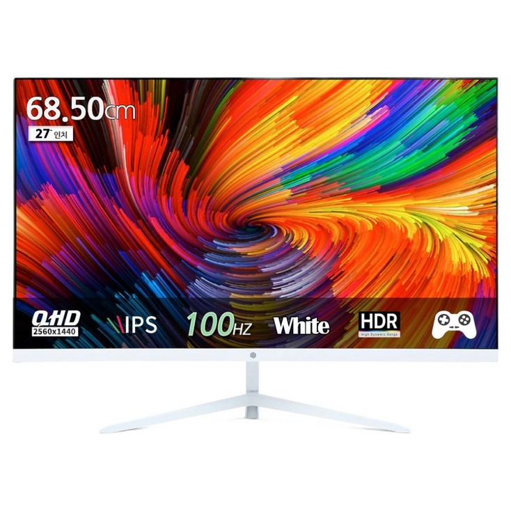 픽셀아트 QHD IPS 100Hz 모니터 화이트, 68cm, PAQ2710W무결점