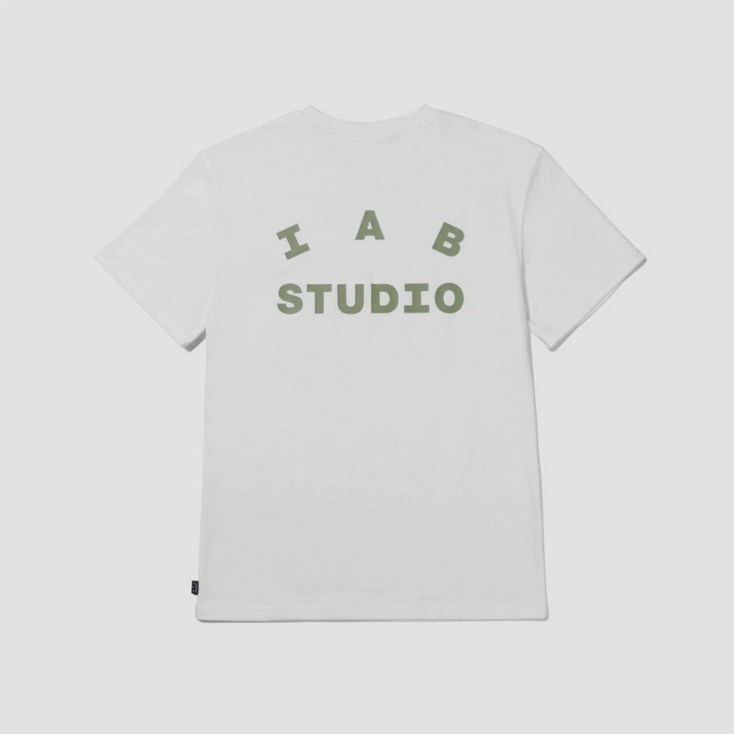 IAB 스튜디오 순면 라운드 루즈핏 배기  반팔 남녀공용 티셔츠