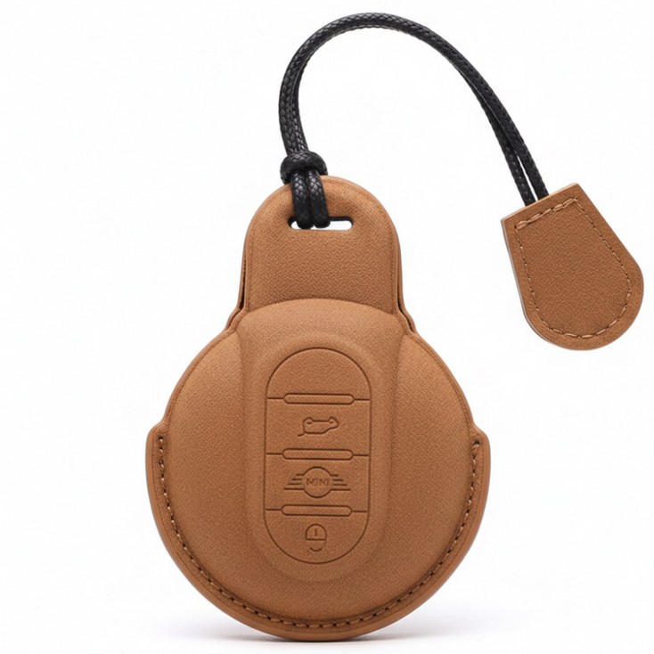 미니쿠퍼 키케이스 스웨이드 F시리즈 키 홀더 커버, F 시리즈, 브릭 브라운