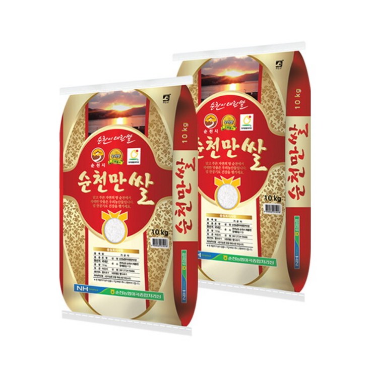 순천농협 순천만 쌀 상등급 10kg10kg 총 20kg