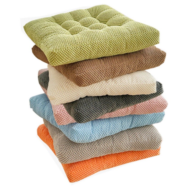 극세사 도톰 푹신 베이직 사각 방석 의자 사무실 방석