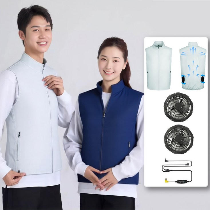 25년 신상남녀공용 선풍기옷 아이스옷  선풍기조끼 에어컨조끼 냉풍조끼 여름 작업복0FK512
