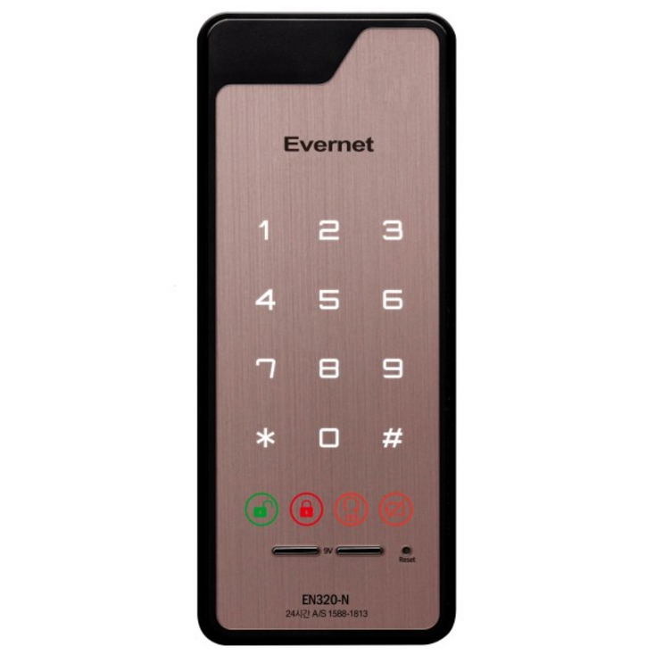 에버넷 디지털 도어락 보조키 번호키 자가설치 EN320N, 고객직접설치, EN320N