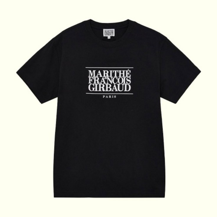 마리떼 프랑소와 저버 두들 클래식 로고 티셔츠 반팔티 블랙