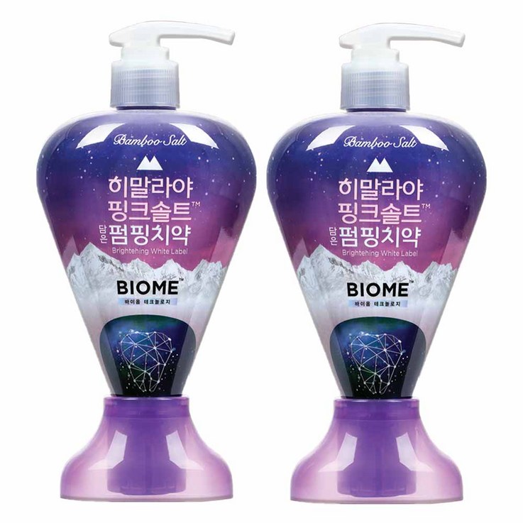 히말라야핑크솔트 담은 펌핑치약 브라이트닝 화이트 라벨
