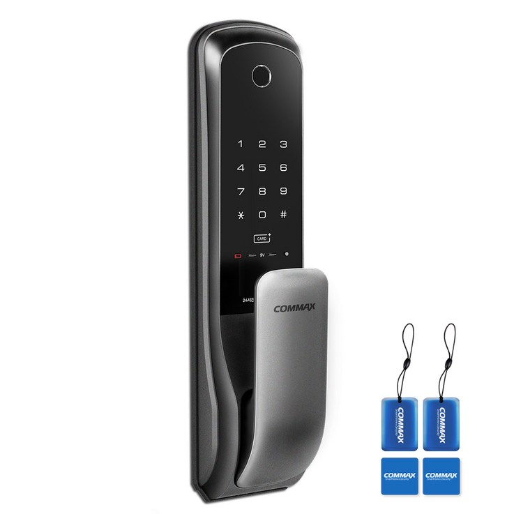 COMMAX 무타공 지문인식 카드키 푸시풀 디지털 도어락 CDL615P COMMAX 무타공 지문인식 카드키 푸시풀 디지털 도어락 CDL615P