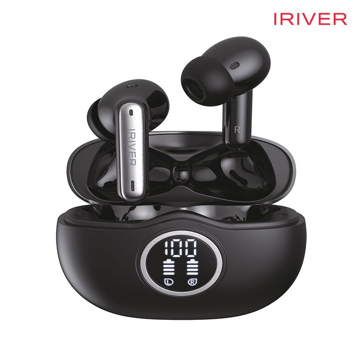 아이리버 터치 블루투스 이어폰 무선 노이즈캔슬링 ANC IBT5011BT V5.3, IBT5011BT, 블랙