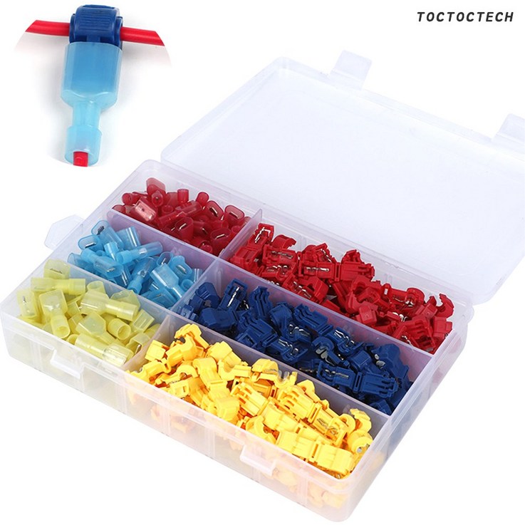 무탈피 커넥터 T형 240Pcs 세트 스카치락, 1개 무탈피 커넥터 T형 240Pcs 세트 스카치락, 1개