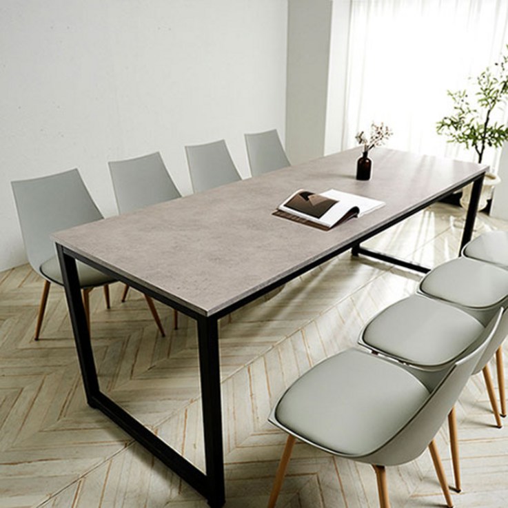 데코지엔 학생 서재 학원 오피스 회의실 다용도 테이블 1800*800 (의자별도구매) /책상/식탁/테이블/원목테이블/6인용식탁/카페테이블