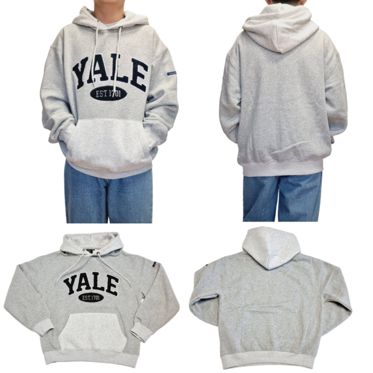 국내매장정품 예일 투톤 기모 후드티 데일리 맨투맨 티셔츠 남자 여자 남성 여성 공용 커플 YALE