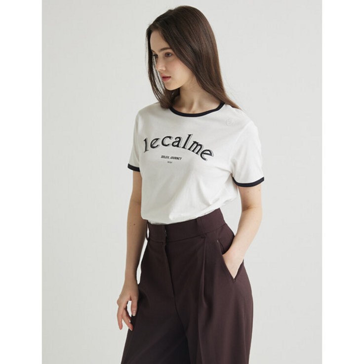 나이스클랍 컬러 블록 레터링 티셔츠 N242PWT314192113