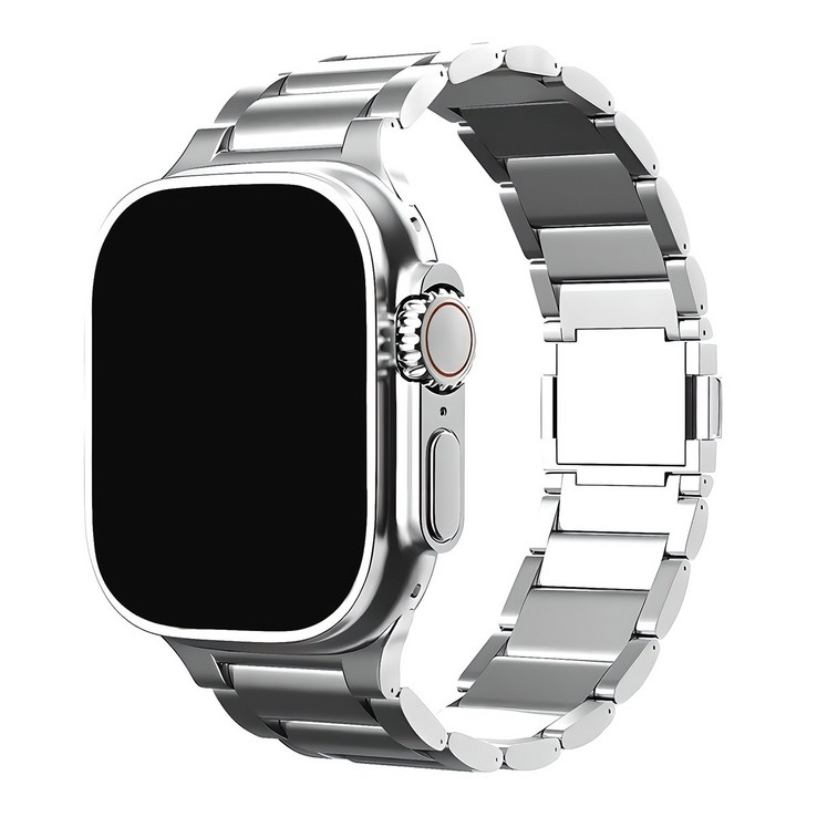 호환 애플 워치 울트라 10 9 8 7 6 5 4 3 2 1 금속 메탈 스트랩42mm 44mm 45mm 46mm 49mm, 실버
