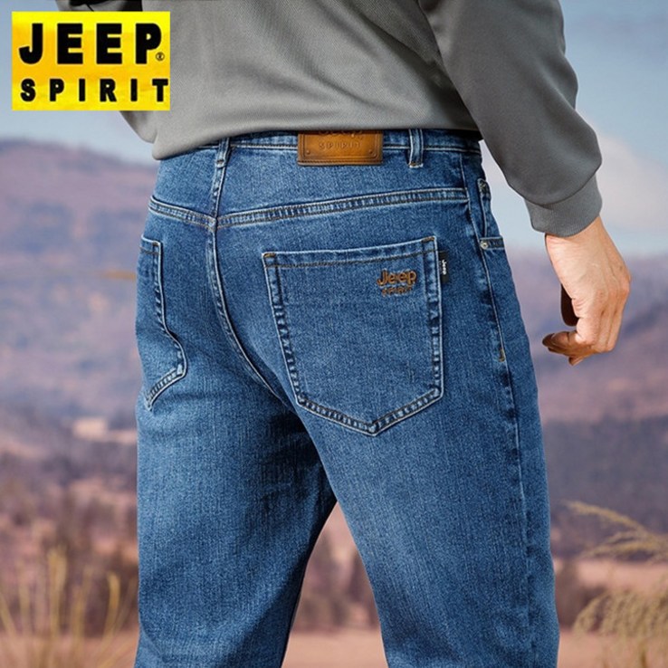 JEEP SPIRIT 지프 스피릿 청바지 남자 가을 겨울 새로운 캐쥬얼 블루 바지 레트로 가을바지 루즈 스트레이트 팬츠 스트레치 겨울바지 자수 두꺼운 남성 청바지 J8029 JEEP SPIRIT 지프 스피릿 청바지 남자 가을 겨울 새로운 캐쥬얼 블루 바지 레트로 가을바지 루즈 스트레이트 팬츠 스트레치 겨울바지 자수 두꺼운 남성 청바지 J8029