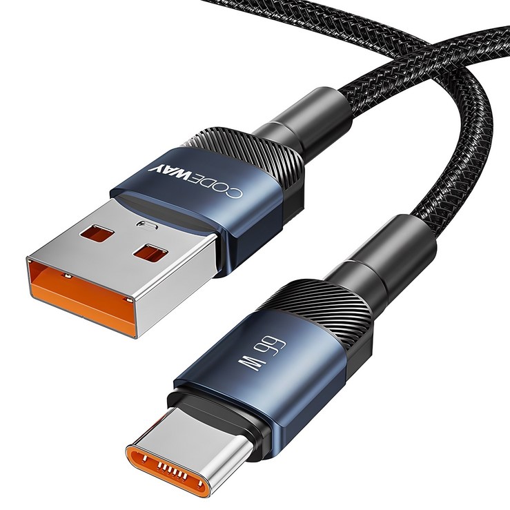코드웨이 USB A to C타입 고속 충전 케이블, 2m, 블루, 1개 코드웨이 USB A to C타입 고속 충전 케이블, 2m, 블루, 1개