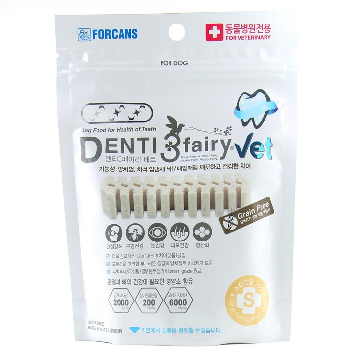 포켄스 덴티 페어리 VET 강아지 덴탈껌 S 200g, 구강건강, 200g, 1개