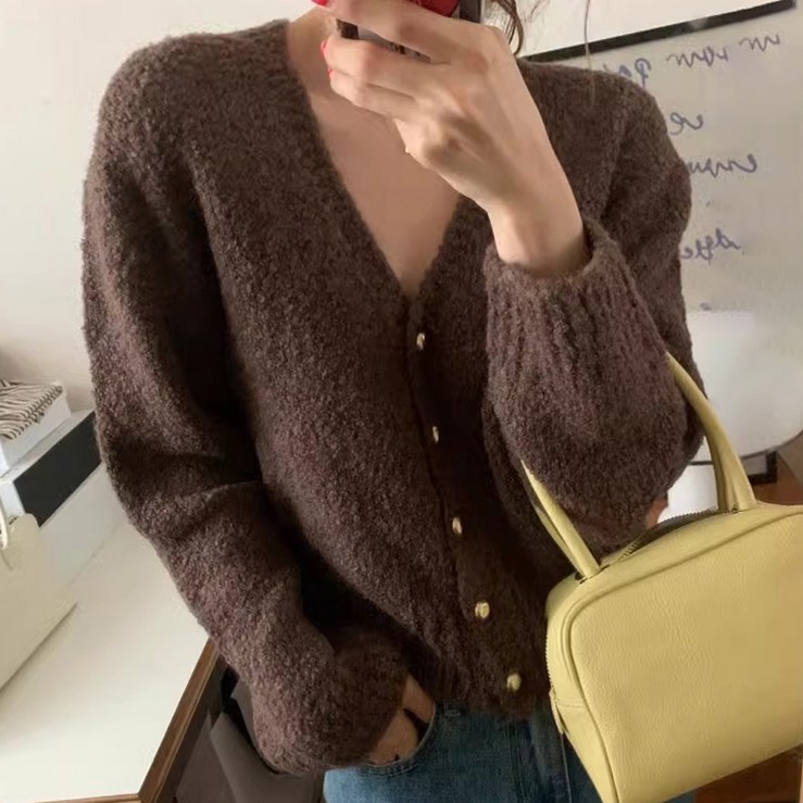 페이퍼먼츠 여성용 브이넥 포근 니트 긴팔 가디건 22986 페이퍼먼츠 여성용 브이넥 포근 니트 긴팔 가디건 22986