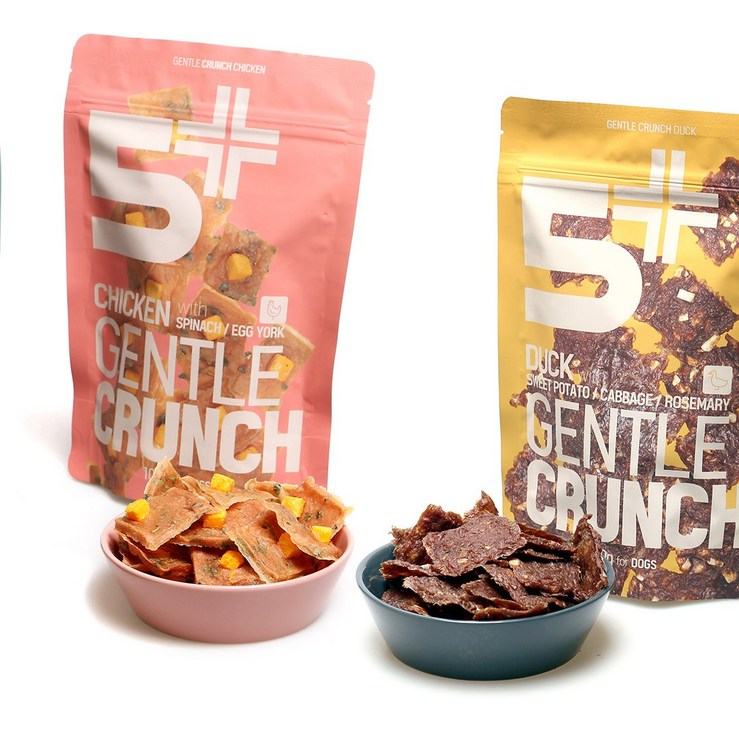 오플 젠틀크런치 2종세트 닭고기 100g 오리 100g