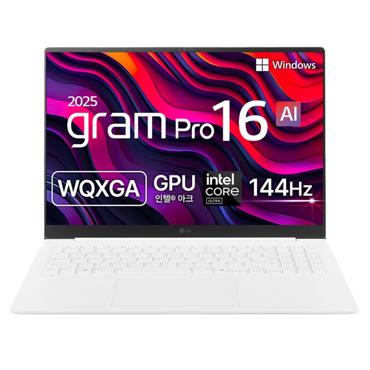 LG전자 2025 그램 Pro 16 코어Ultra5 애로우레이크, 에센스 화이트, 256GB, 16GB, WIN11 Home, 16Z90TPGA5CK