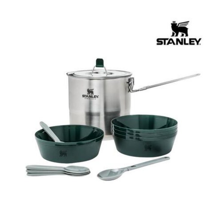 스탠리 캠핑 4인용 스텐 코펠세트 2.5L 백패킹 냄비 식기 그릇 쿡세트