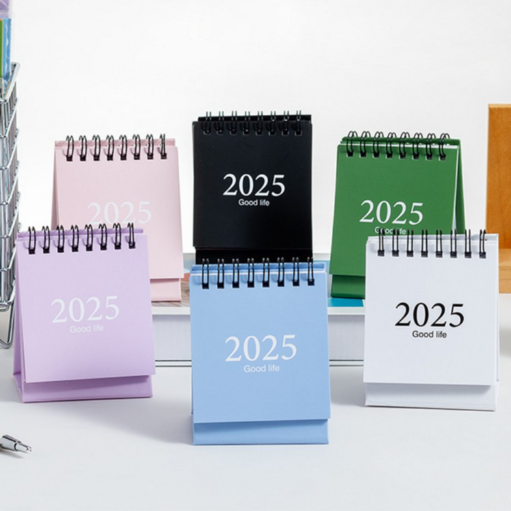 제일릿 2025미니달력 새해 캘린더 레트로 데스크 플래너 인테리어 1p, 블랙 제일릿 2025미니달력 새해 캘린더 레트로 데스크 플래너 인테리어 1p, 블랙