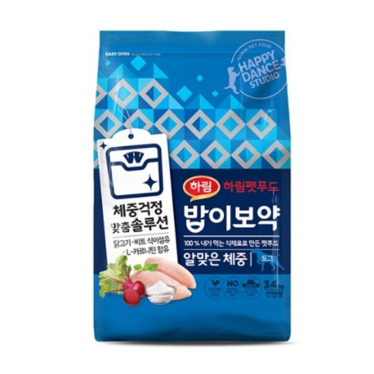 하림펫푸드 전연령 밥이보약 알맞은 체중 강아지사료