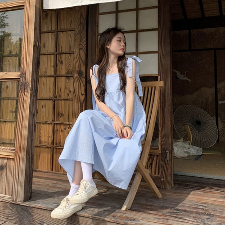 여성용 블랙101 레스테드 민소매 롱 원피스 CH2319328