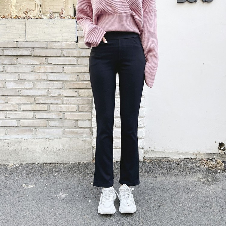 앤샵 왕편한 슈퍼스판 밴딩 세미 부츠컷