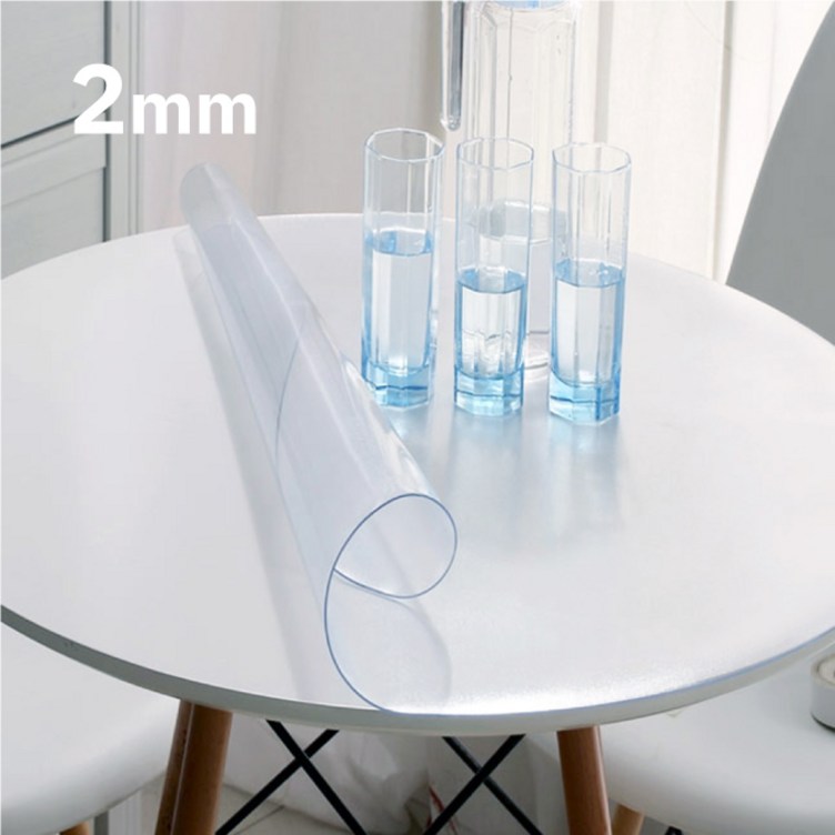 원형 테이블 유리대용 투명매트 큐매트 2mm, 투명, 원형 2mmx지름 7180cm