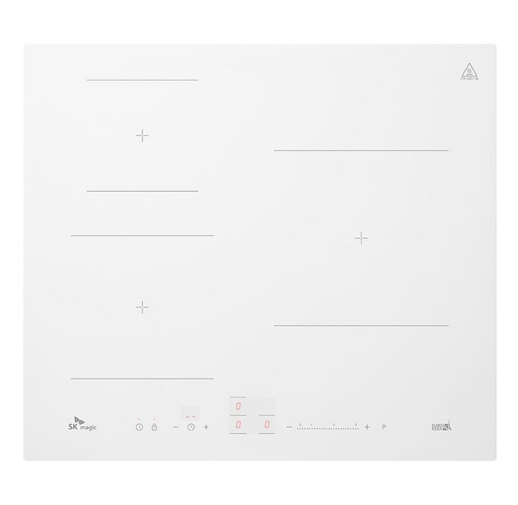 SK매직 빌트인 파워부스트 인덕션 전기레인지 3구 Cloudy white 방문설치