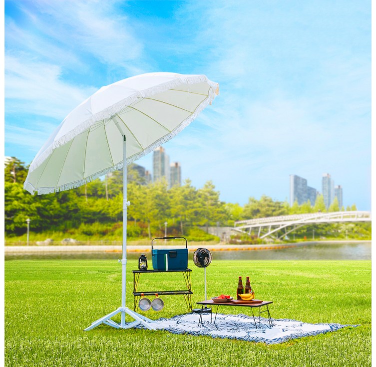다니고 캠핑 감성 파라솔 대형 P111  신형 사각받침대 P110 세트