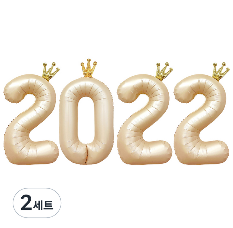 조이파티 왕관 숫자 은박풍선 90cm 2022