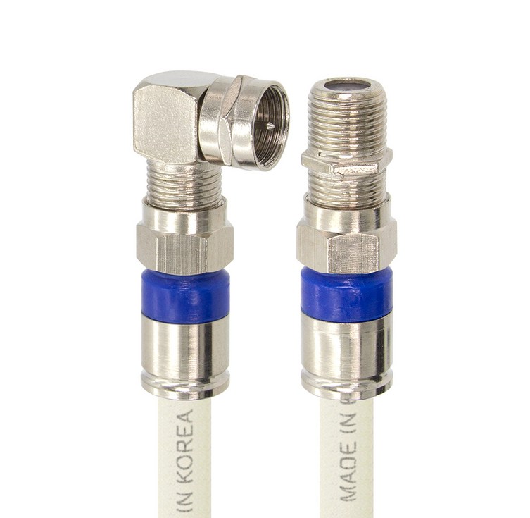 솔탑 국산 고급형 RF 안테나 화이트 꺾임 연장 TV 동축 수제작 케이블 2M, SOLTOP1132, 1개