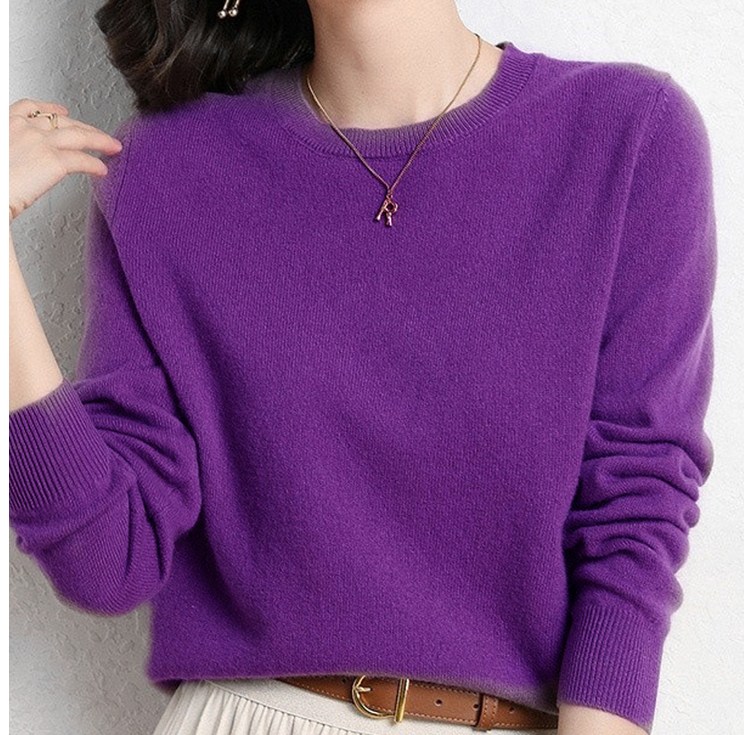 페이퍼먼츠 여성용 보송 컬러 컬렉션 라운드 데일리 니트 11228