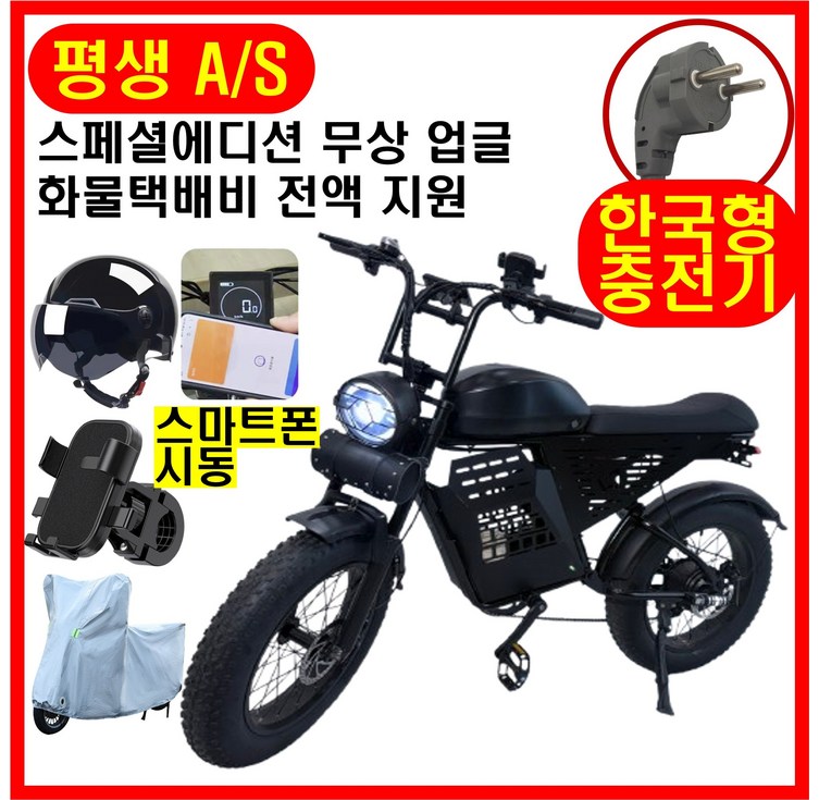 테크앤유 자토바이 RX9 전기자전거 레트로 스페셜에디션, 블랙, 스틸 테크앤유 자토바이 RX9 전기자전거 레트로 스페셜에디션, 블랙, 스틸