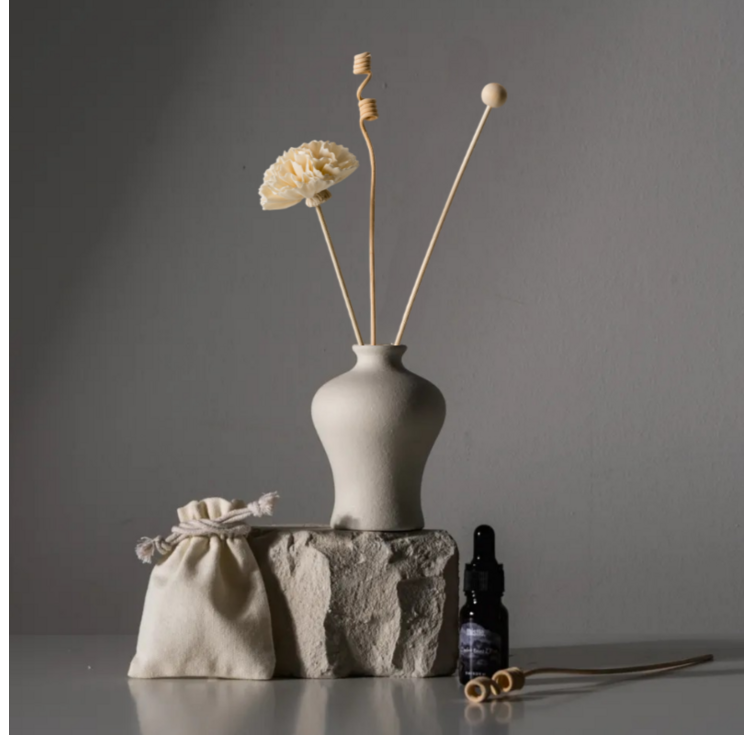 티슬 화병 샤쉐 스톤 디퓨저 선물세트 방향제 인테리어 아로마 오일 꽃병 실내 디퓨져