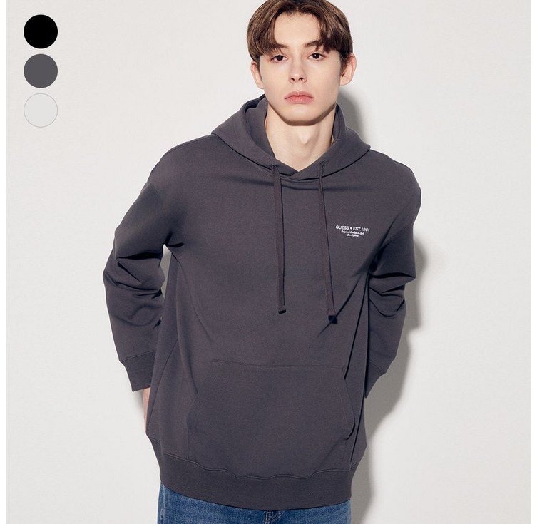 백화점정품 25년NEW 게스 GUESS 남성 백 레터링프린트 후드 MP1K9441