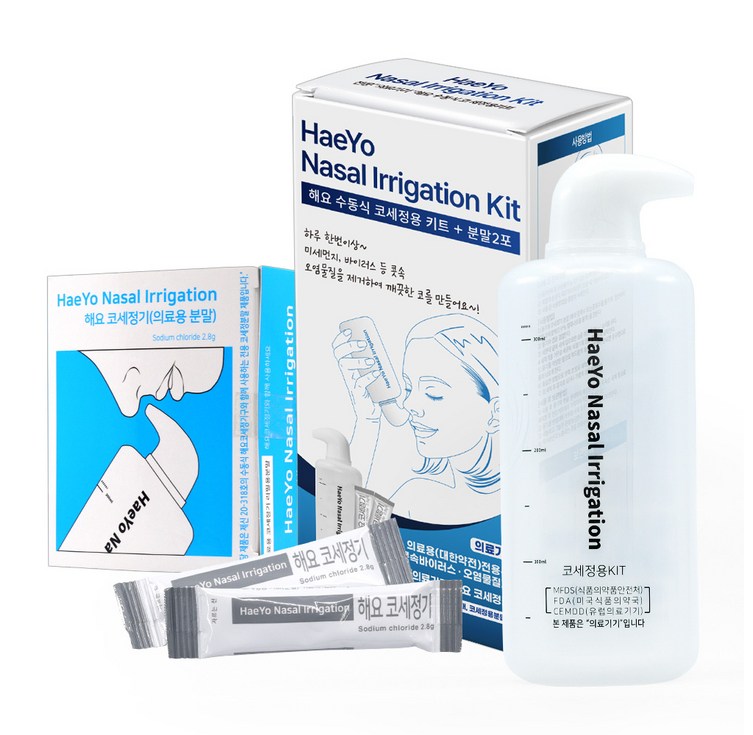 케이솔루션 해요 코세정기 세척기 세척용 분말 60포, 1세트