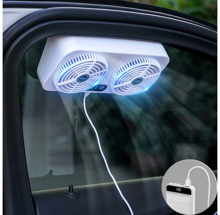 차량용환풍기 자동차 환기 공기써큘레이터 열기 배출 냄새 습기 제거