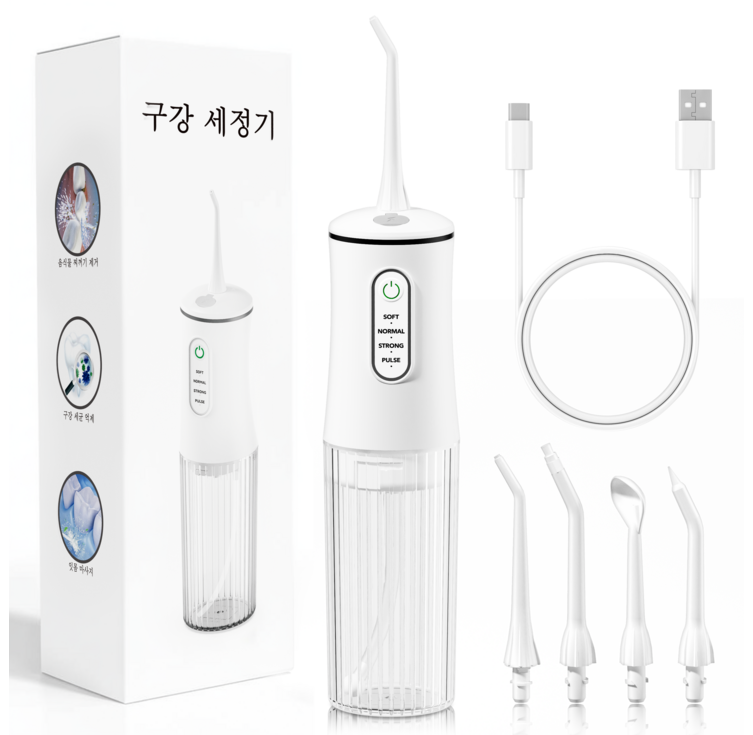 초강력 휴대용 구강세정기 워터 물치실 무선, 검정색, C13