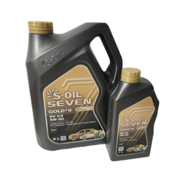 에쓰오일7 엔진오일 세븐 골드9 RV C3 5W30 7리터 6리터1개  1리터1개, 7L, 1개