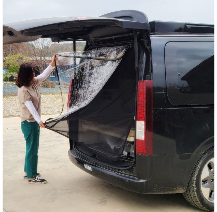 스타렉스 모기장 방충망 고정형끼우는 바람막이 세트 보스코리아, 단일 색상, 1개