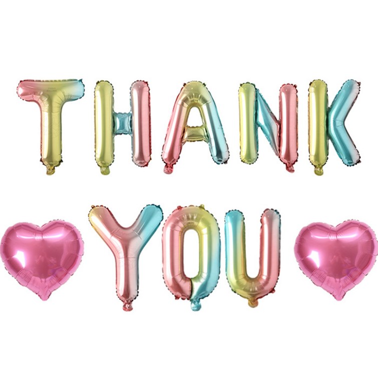 윰스 스승의날 어버이날 감사 풍선 THANK YOU, 혼합색상, 1세트 윰스 스승의날 어버이날 감사 풍선 THANK YOU, 혼합색상, 1세트
