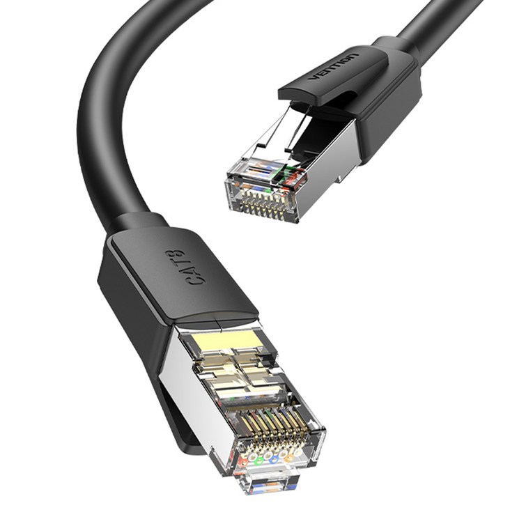 벤션 CAT8 SFTP 랜선 초고속 인터넷 랜케이블, 블랙, 1개, 10m